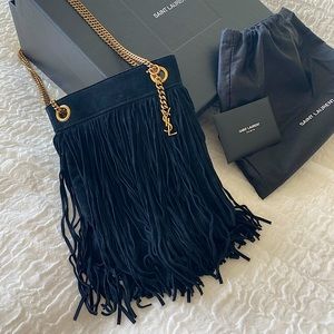 YSL Grace bag black fringe bag - MINT condition 🖤